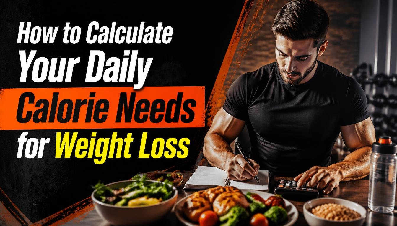 Person using a calorie calculator to estimate daily calorie needs for weight loss and plan a healthy fitness routine