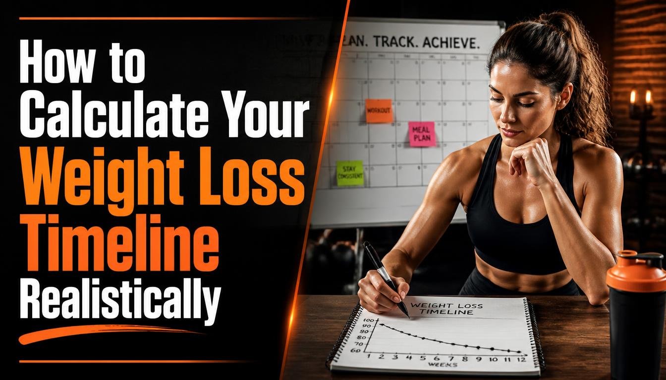 Person planning a realistic weight loss timeline with a calendar and fitness notes