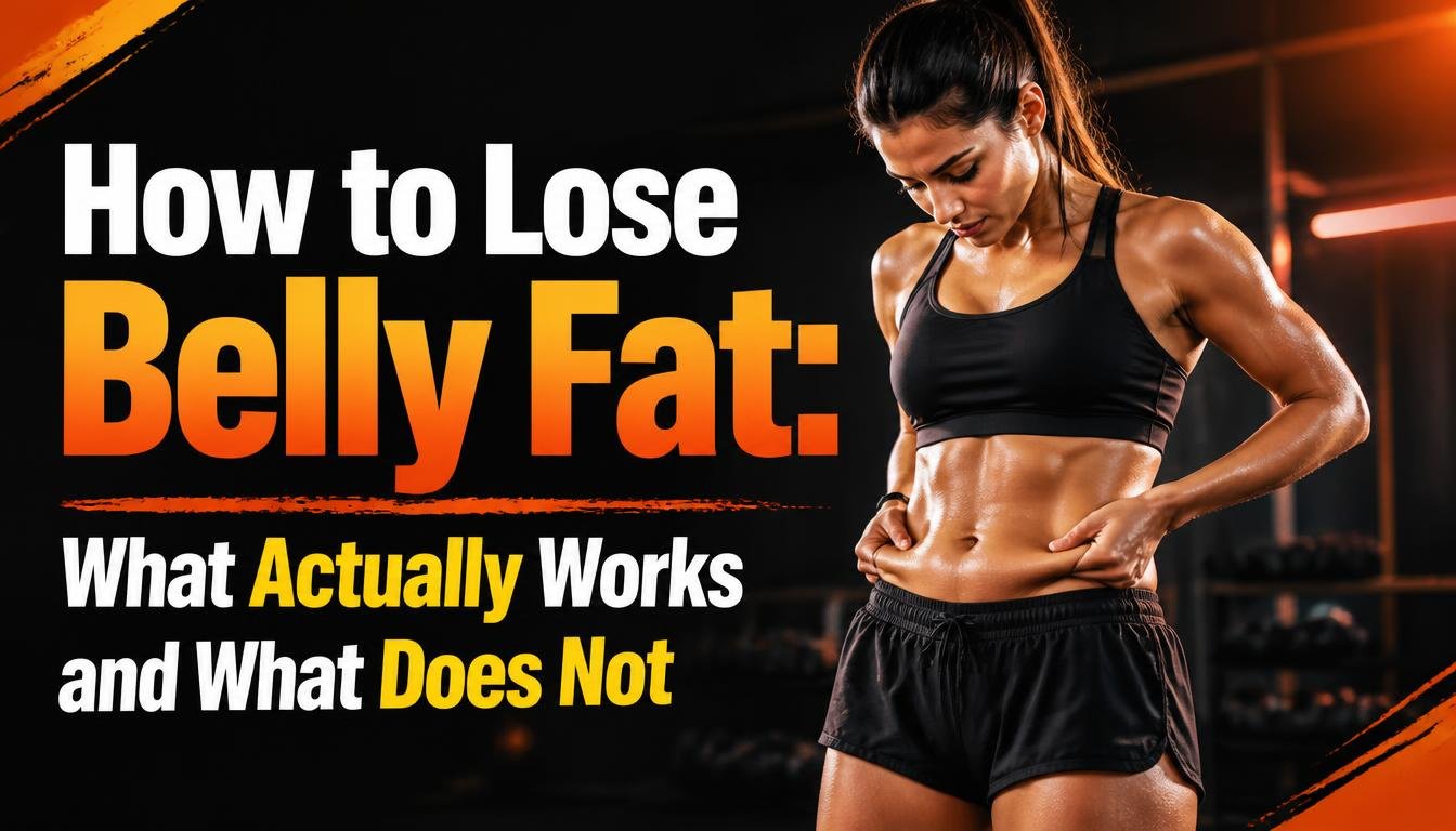 Person performing a fitness workout as part of a healthy belly fat loss routine